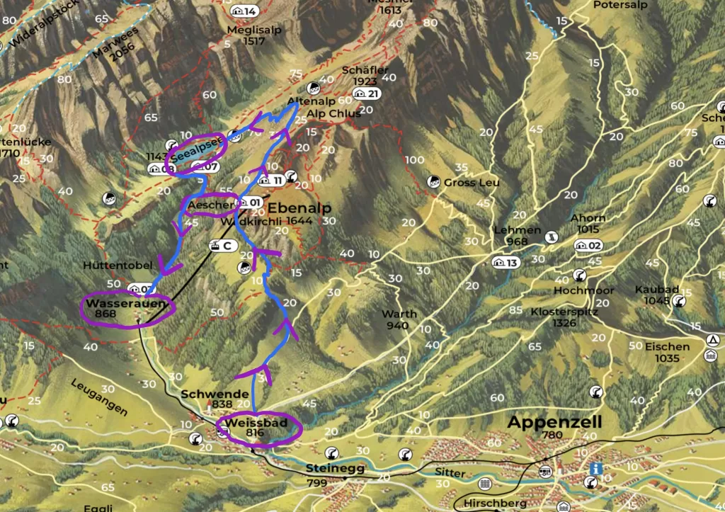 Hiking in Appenzellerland: The Stunning Äscher to Seealpsee Route 3